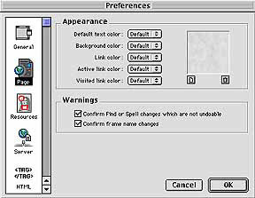 Appearance Preferences Window