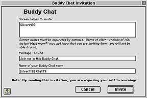 Buddy Chat Invitation Dialog Box